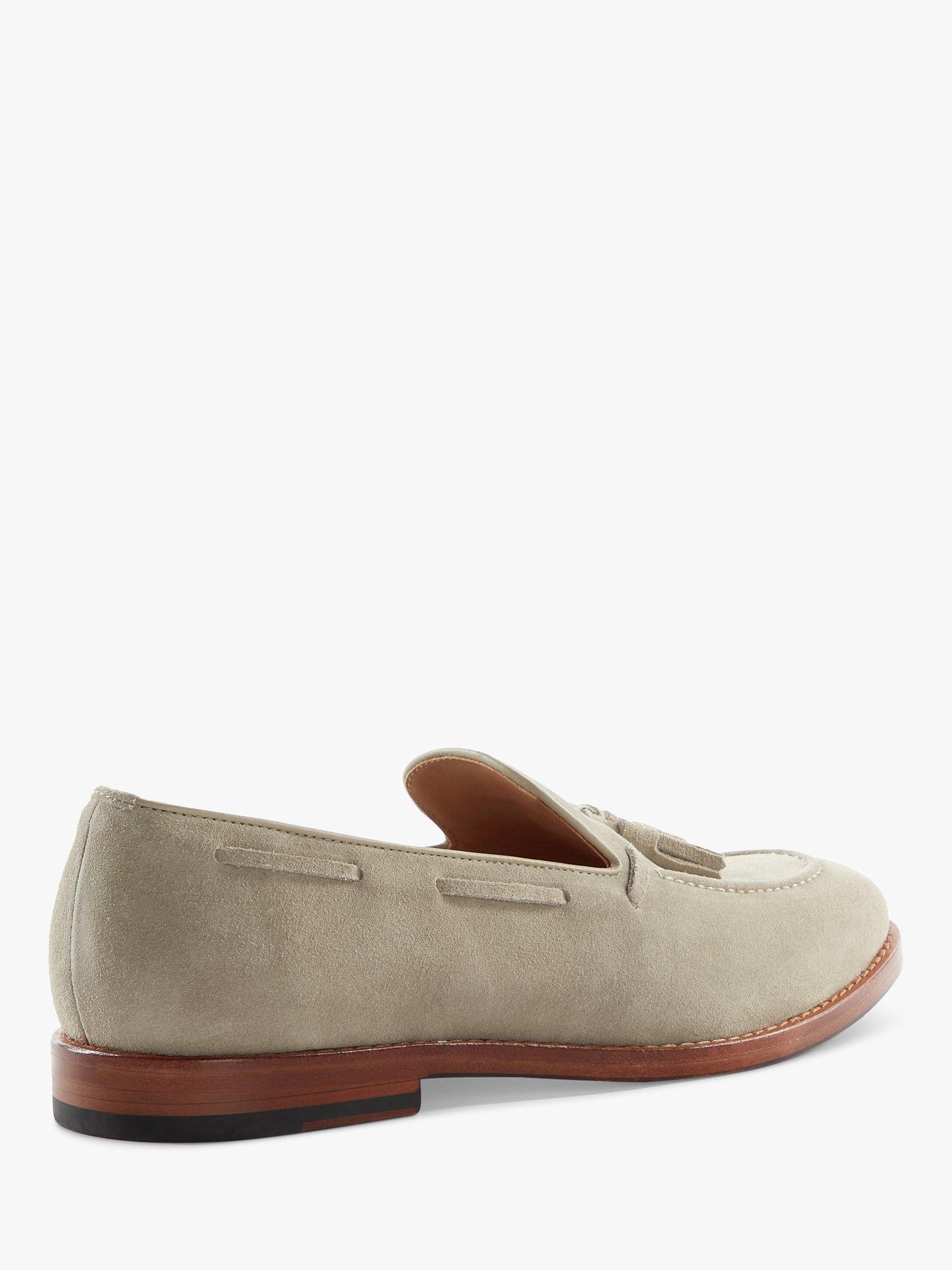 Product image 3 of 5, which shows Dune London Sandders Leather Tassel Loafers, Taupe, 6