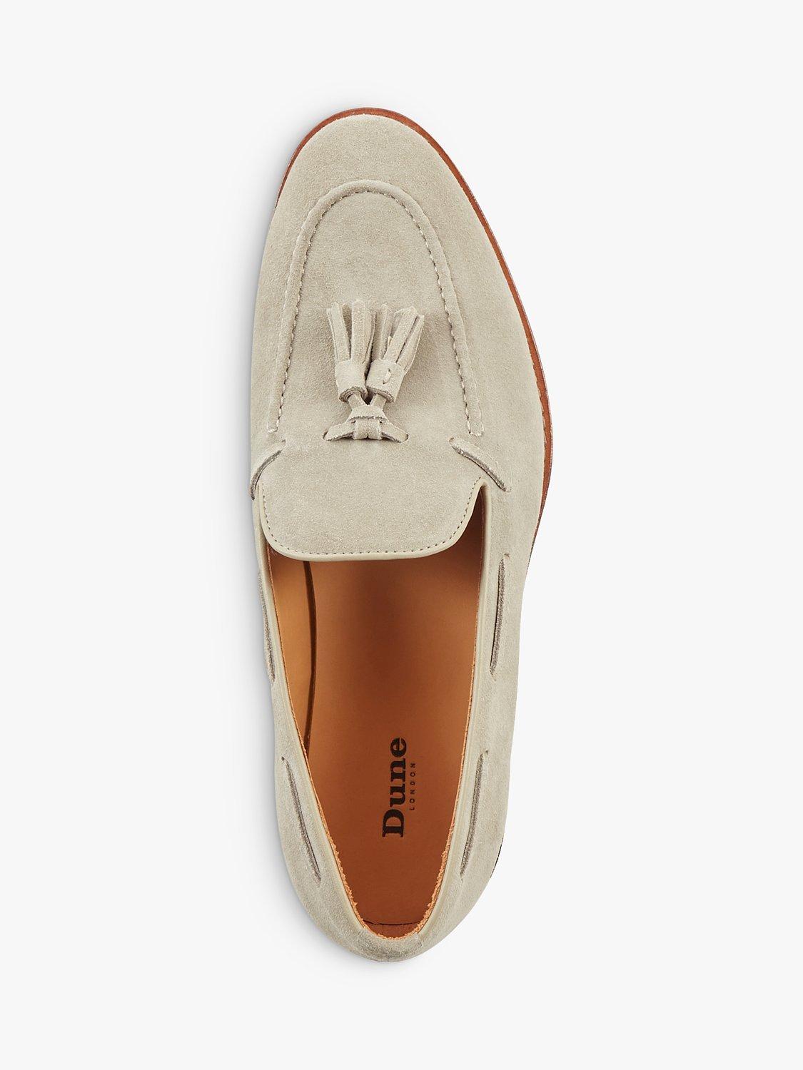 Product image 4 of 5, which shows Dune London Sandders Leather Tassel Loafers, Taupe, 6
