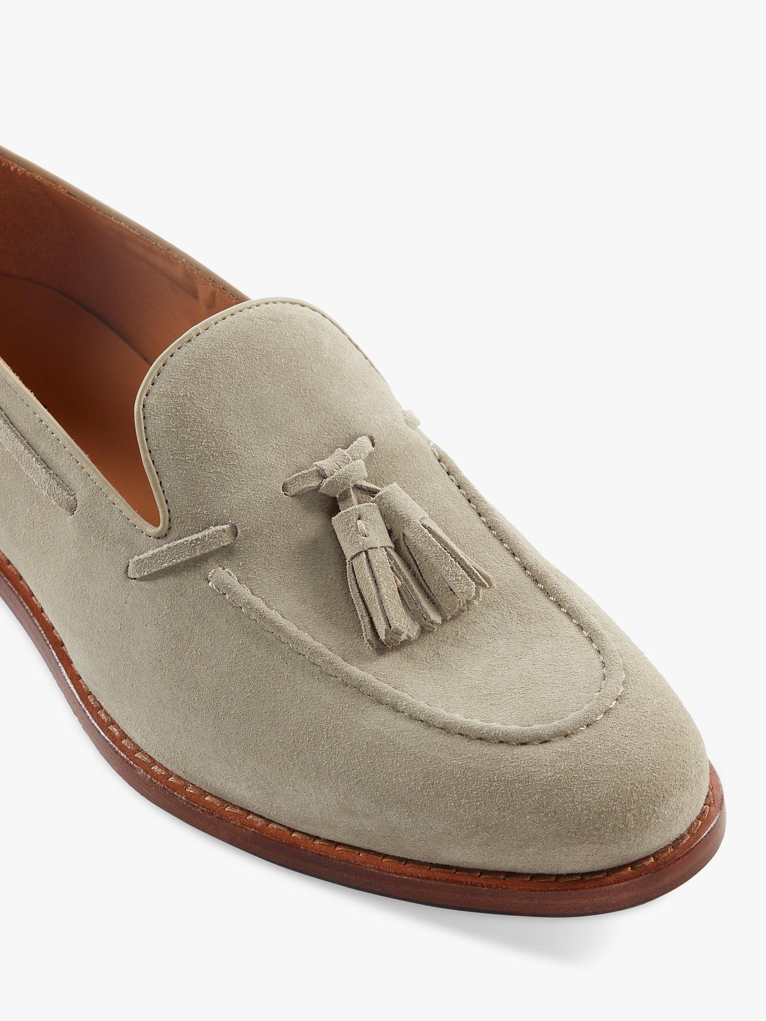 Product image 5 of 5, which shows Dune London Sandders Leather Tassel Loafers, Taupe, 6