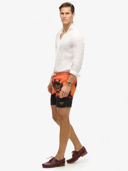 Superdry Photographic 17" Swim Shorts - view 2, Sunset Orange