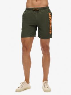 Superdry Sport Graphic 17" Swim Shorts - view 2, Army Khaki
