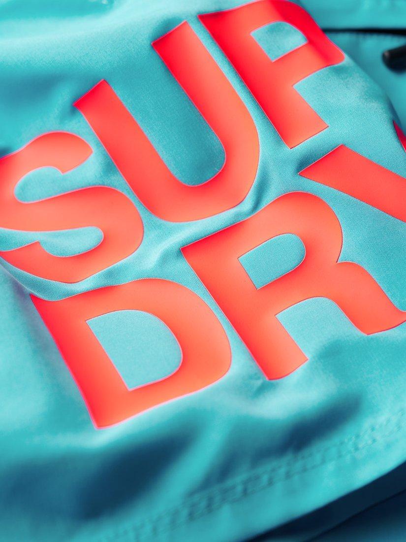 Superdry Sportswear Logo 17" Recycled Swim Shorts, Beach Blue, S