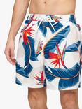 Superdry Hawaiian Floral Print Swim Shorts, Optic Paradise