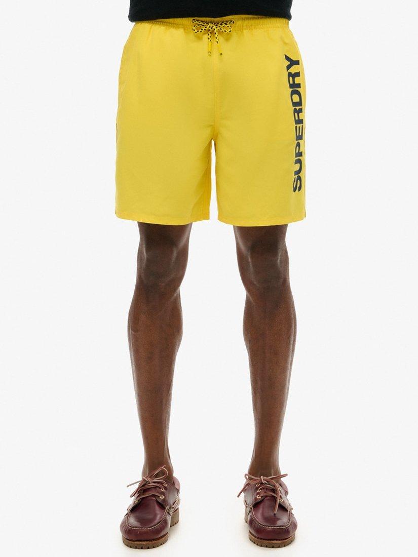 Product image 8 of 8, which shows Superdry Sport Graphic 17" Swim Shorts, Cyber Yellow, M