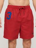 Superdry Recycled Polo 17" Swim Shorts, Rouge Red