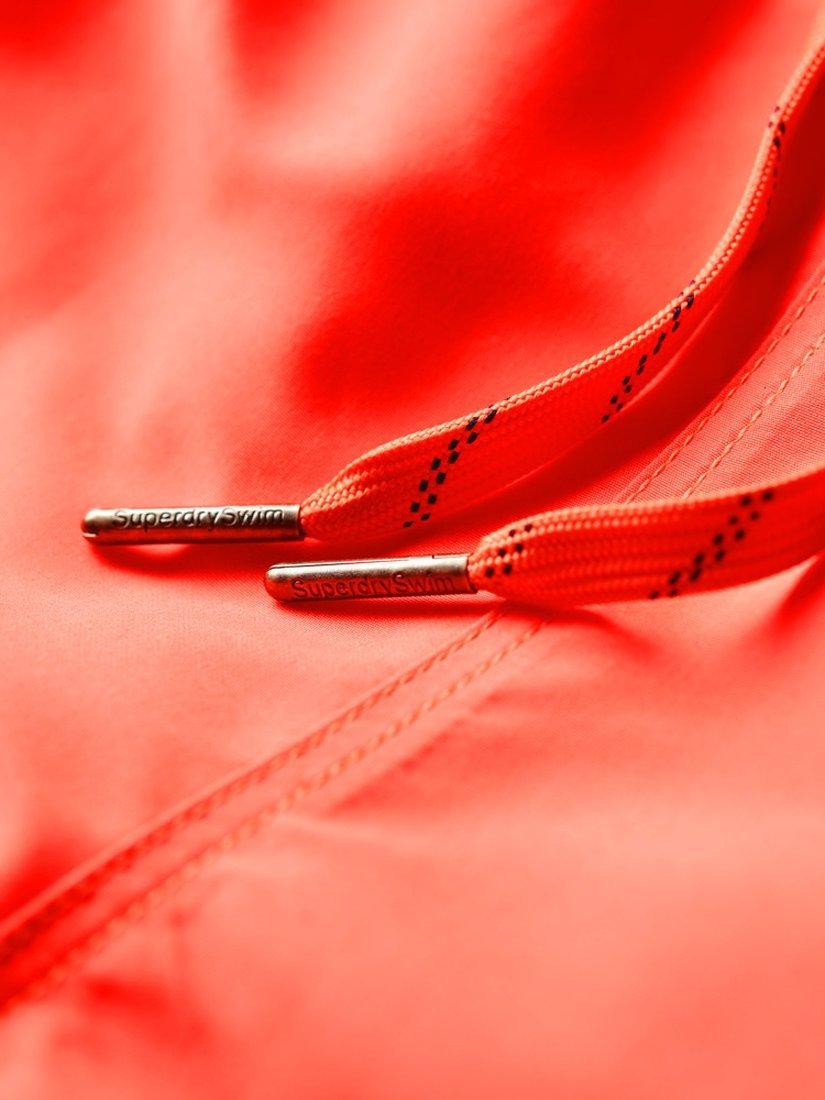 Product image 5 of 5, which shows Superdry Recycled Polo 17" Swim Shorts, Hot Coral, M