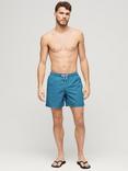 Superdry Geometric Print 15" Swim Shorts, Blue