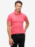 Superdry Jersey Polo Shirt, Teaberry Red