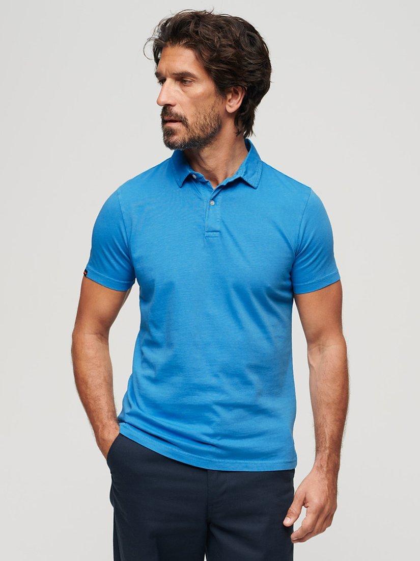 Superdry Jersey Polo Shirt, Blue