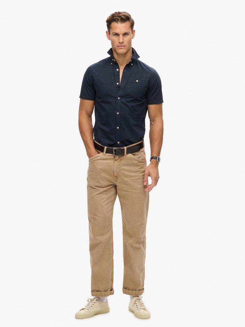 Product image 3 of 6, which shows Superdry Merchant Store Organic Cotton Shirt, Eclipse Navy, S