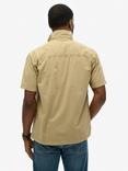 Superdry Military Organic Cotton Short Sleeve Shirt, Canyon Sand Brown