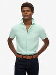 Superdry Studios Casual Linen Shirt, Spearmint Green