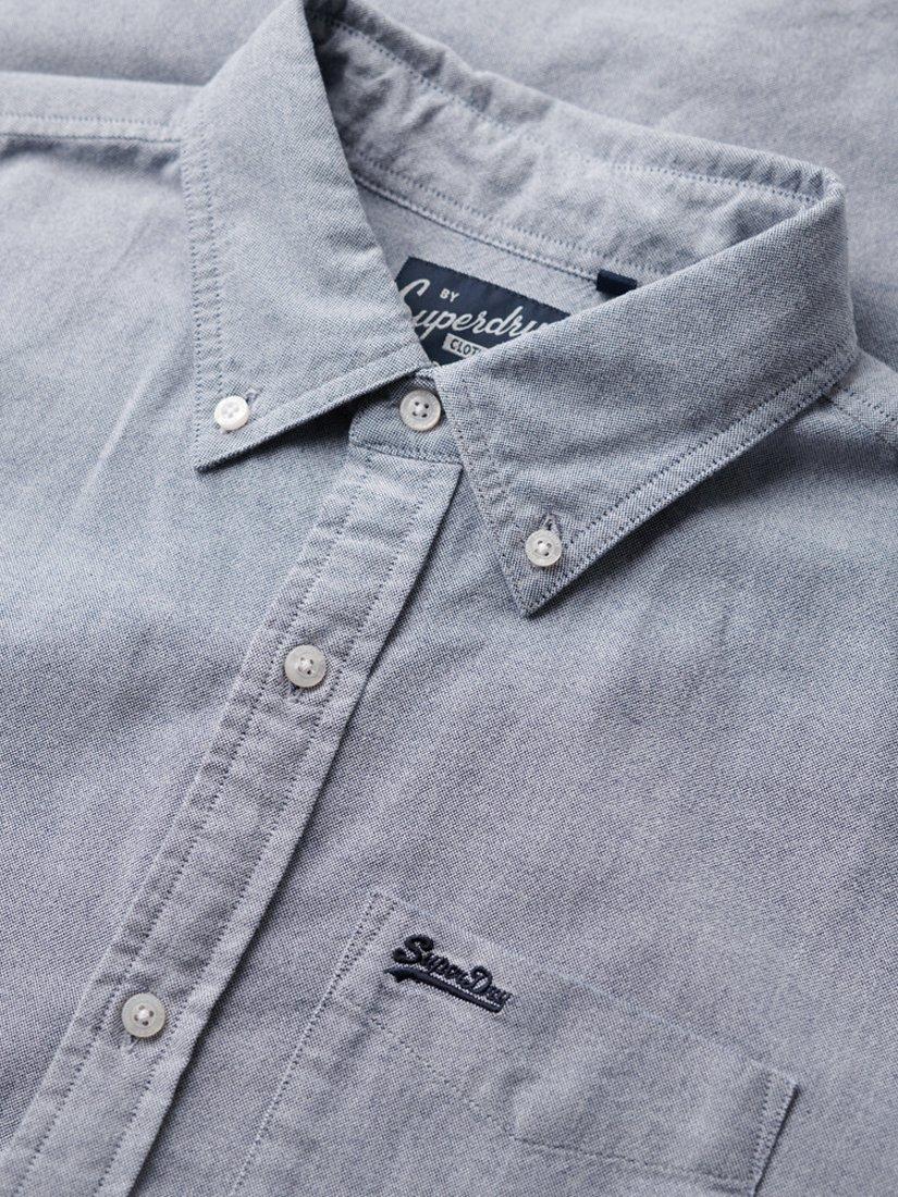 Product image 5 of 5, which shows Superdry Button Down Collar Organic Cotton Shirt, Navy, XXXL