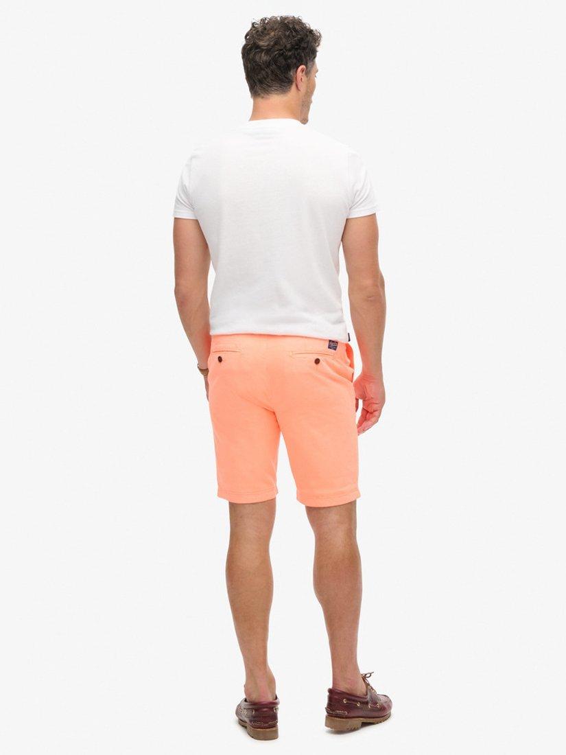 Product image 2 of 6, which shows Superdry Officer Chino Shorts, Peach, 28R