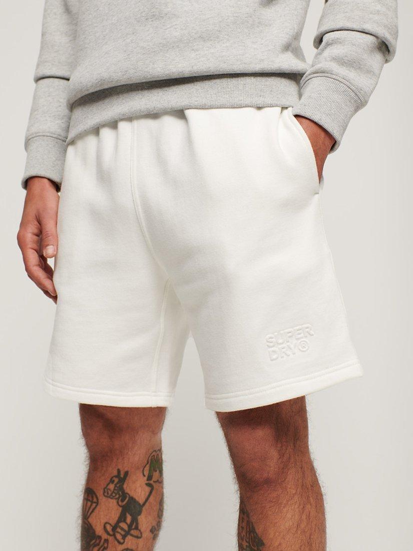 Superdry Sportswear Embossed Loose Shorts, New Chalk White, S