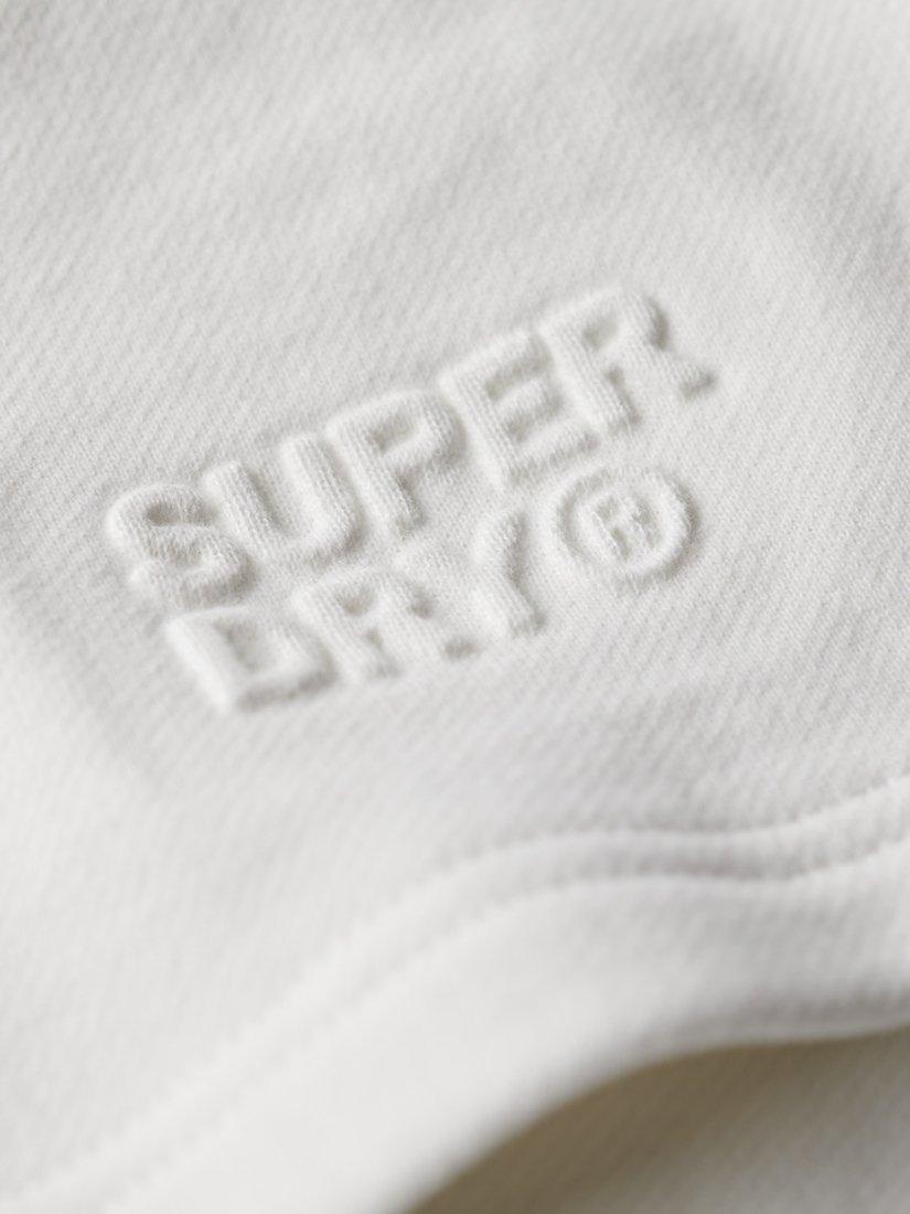 Superdry Sportswear Embossed Loose Shorts, New Chalk White, S