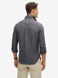 Superdry Casual Linen Long Sleeve Shirt, Castlerock Grey