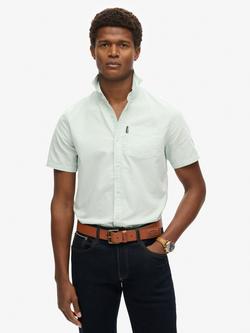 Superdry Oxford Short Sleeve Shirt, Light Green