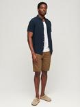 Superdry Officer Chino Shorts, Tobacco Brown