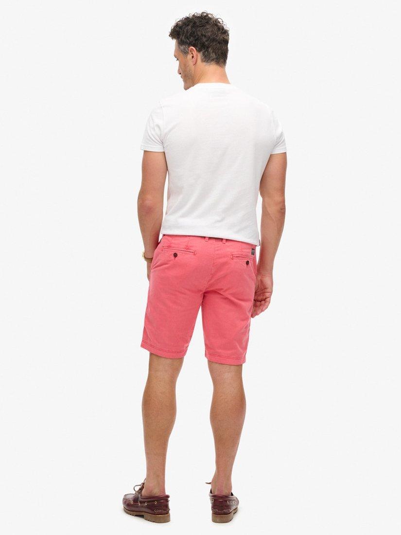 Product image 2 of 6, which shows Superdry Officer Chino Shorts, Coral, 28R