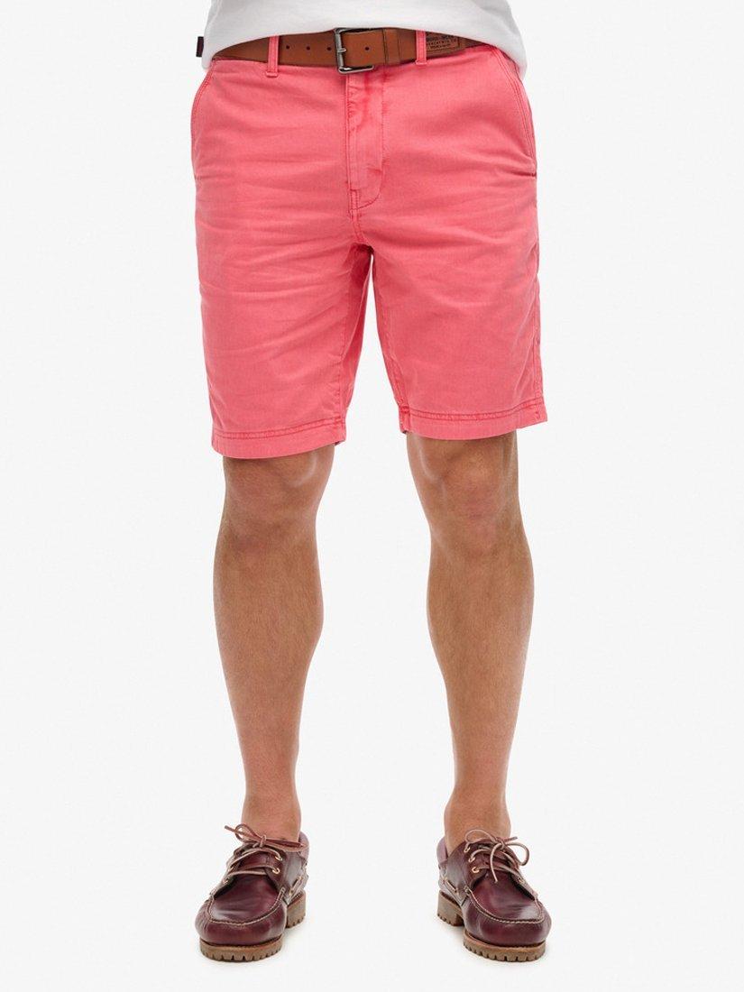 Product image 4 of 6, which shows Superdry Officer Chino Shorts, Coral, 28R