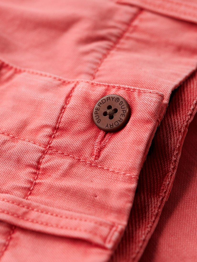 Product image 6 of 6, which shows Superdry Officer Chino Shorts, Coral, 28R