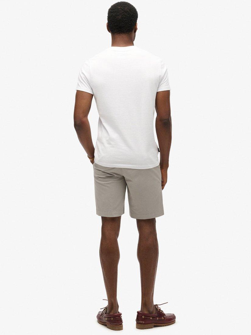 Product image 7 of 7, which shows Superdry Slim Fit Stretch Chino Shorts, Dove Grey, 28R