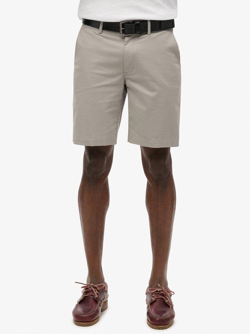 Product image 4 of 7, which shows Superdry Slim Fit Stretch Chino Shorts, Dove Grey, 28R