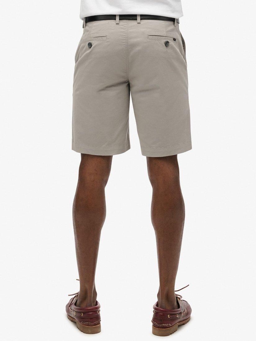 Product image 5 of 7, which shows Superdry Slim Fit Stretch Chino Shorts, Dove Grey, 28R