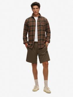 Superdry Essential Logo Jersey Shorts - view 2, Deep Olive