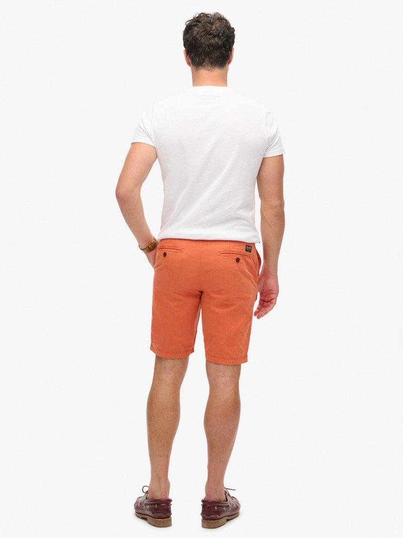 Product image 2 of 6, which shows Superdry Officer Chino Shorts, Burnt Orange, 28R