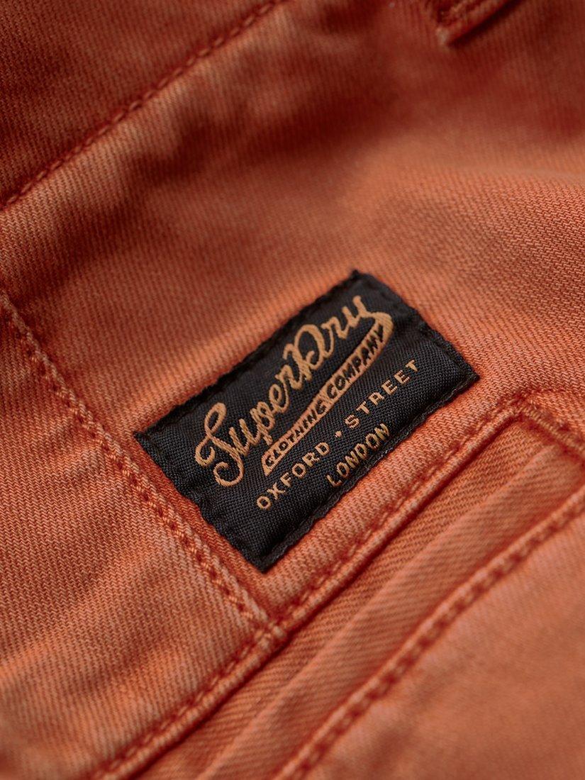 Product image 3 of 6, which shows Superdry Officer Chino Shorts, Burnt Orange, 28R
