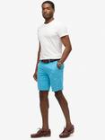 Superdry Slim Fit Stretch Chino Shorts, Toucan Blue