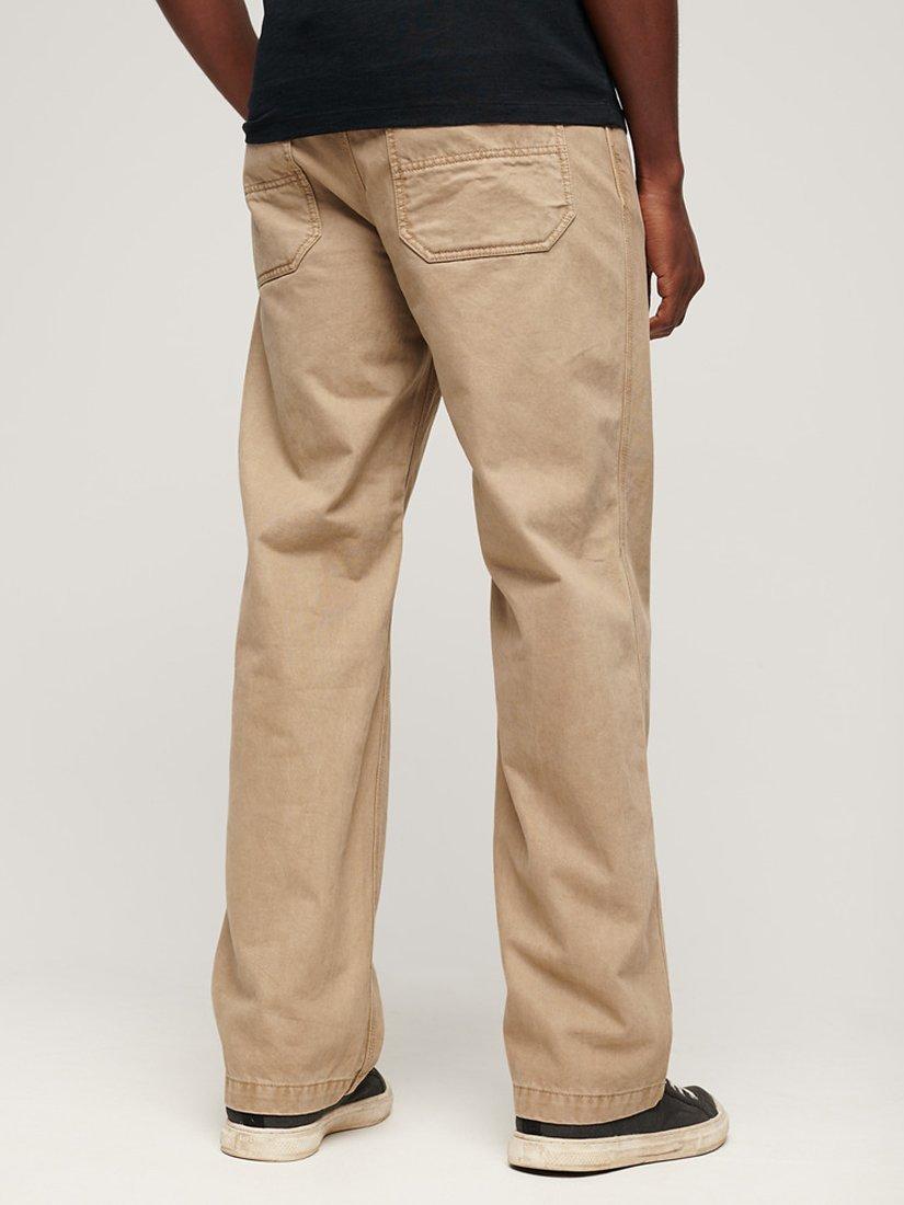 Superdry 5 Pocket Work Trousers, Canyon Sand Brown, W28/L32