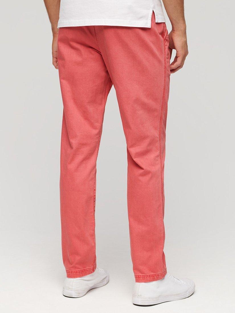 Superdry International Chinos, Coral, W32/L30