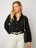 Gerard Darel Belita Microfibre Overshirt, Navy