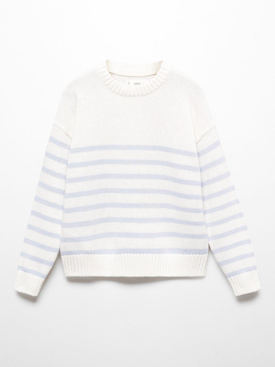 Mango Kids' Siena Stripe Jumper, Pastel Blue