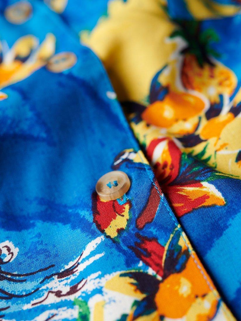 Product image 3 of 5, which shows Superdry Beach Resort Shirt, Blue Dolphin Ocean, 16
