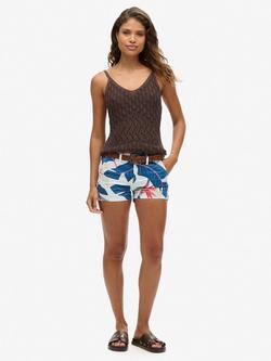 Superdry Chino Hot Shorts, Optic Coral Paradise