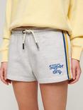 Superdry Rainbow Side Stripe Logo Shorts, Ice Grey Marl