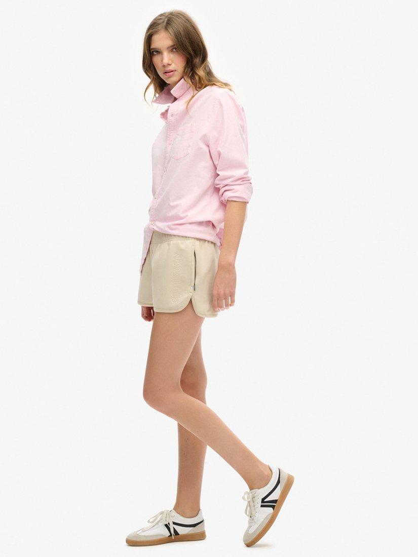 Product image 2 of 6, which shows Superdry Sports Tech Racer Shorts, Pelican Beige, 10