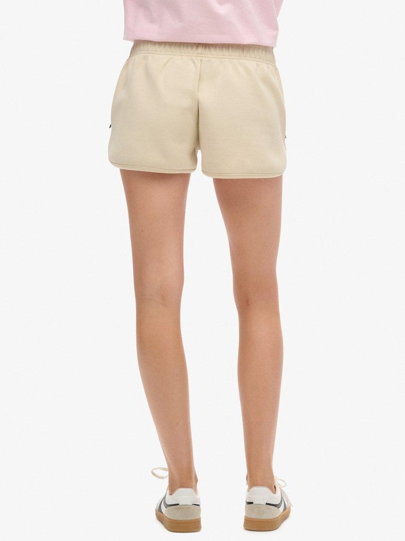 Product image 4 of 6, which shows Superdry Sports Tech Racer Shorts, Pelican Beige, 10