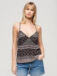 Superdry Woven Cami Top, Shirbori Layer Mono