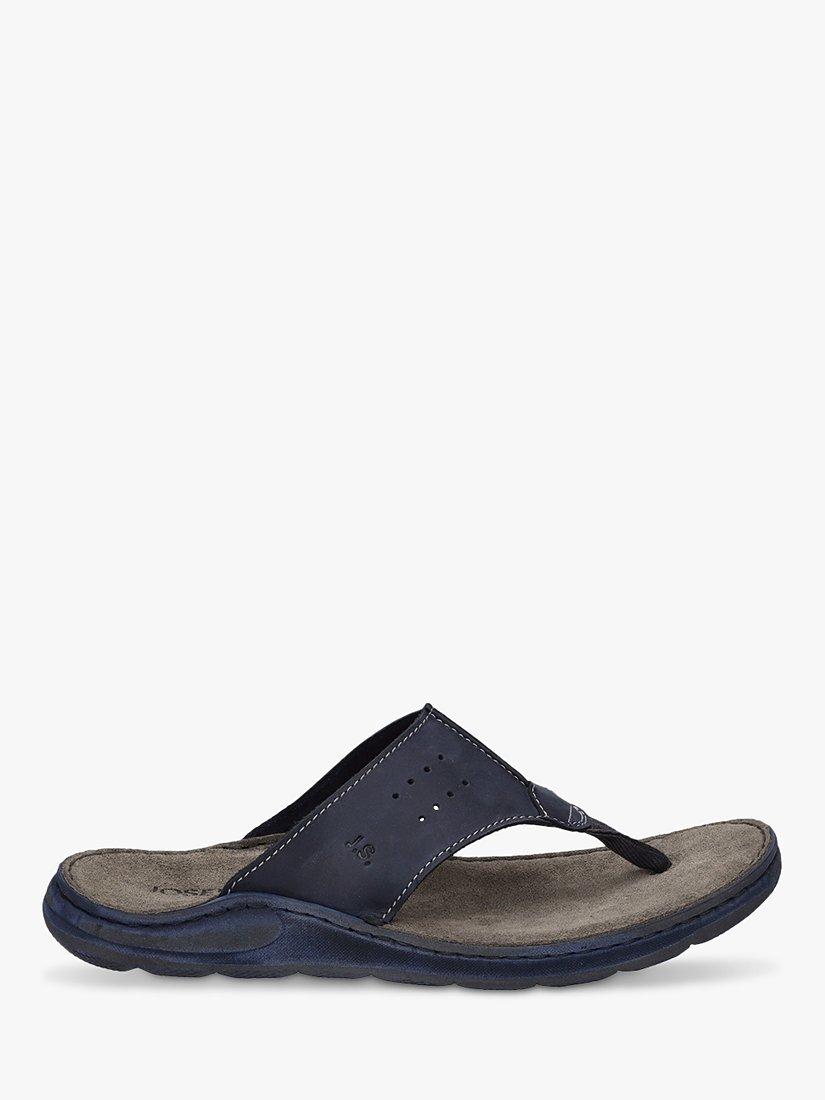 Product image 1 of 5, which shows Josef Seibel Maverick 05 Leather Footbed Sandals, Jeans, 6.5