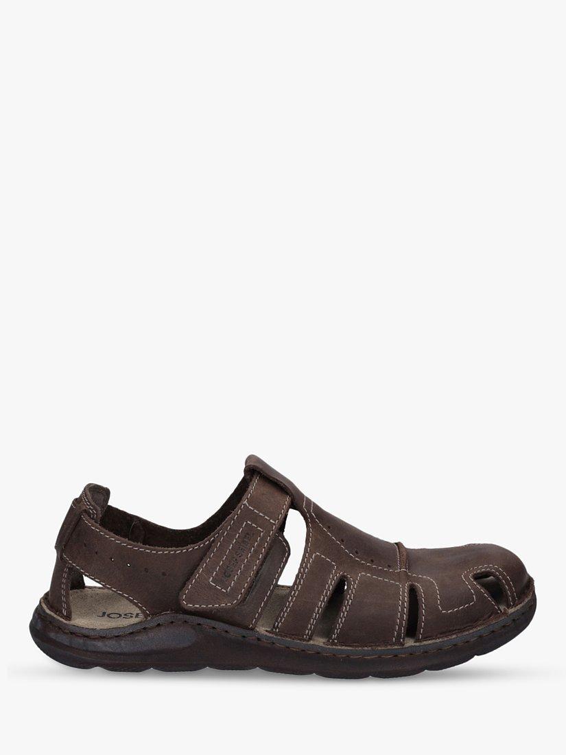 Product image 1 of 5, which shows Josef Seibel Maverick 01 Leather Sandals, Mocca, 10