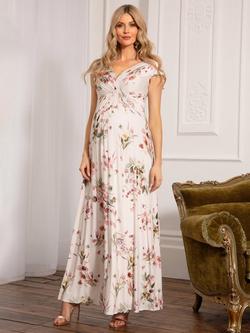 Tiffany Rose Francesca Floral Maxi Maternity Dress, White/Multi, White/Multi