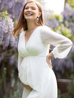 Tiffany Rose Maternity Bella Maxi Dress, White - view 2, White