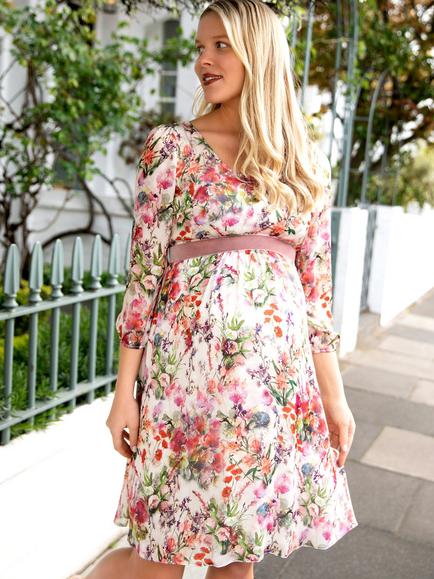 Tiffany Rose Maternity Lucy Knee Length Dress, Wildflower Garden, Wildflower Garden