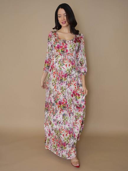 Tiffany Rose Maternity Lucy Empire Line Maxi Dress, Wildflower Garden, Wildflower Garden