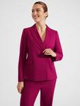 Hobbs Petite Nola Double Breasted Tailored Jacket, Bramble Apple